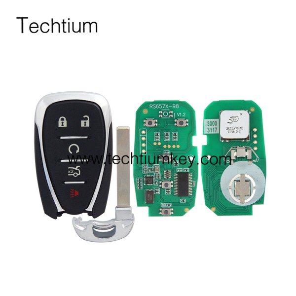433Mhz ID46 Chip FCC:HYQ4EA 5 button remote key for Cadillac